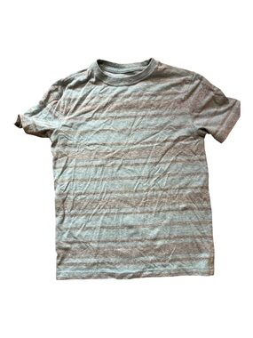 Wonder Nation Boys M 8 Heather Teal Blue Striped Short Sleeve T-Shirt